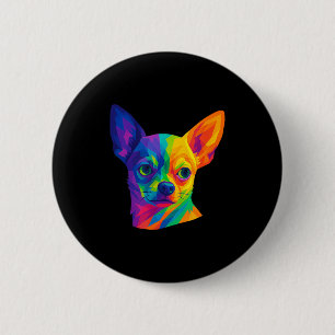 Chihuahua P Art Rtrait For Dog Owners  6 Cm Round Badge