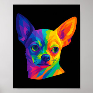 Chihuahua P Art Rtrait For Dog Owners  Poster