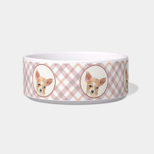 Chihuahua Painting - Cute Original Dog Art Bowl
