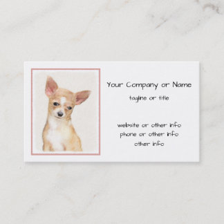 Chihuahua Painting - Cute Original Dog Art Business Card