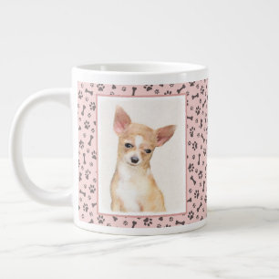 Chihuahua Painting - Cute Original Dog Art Large Coffee Mug
