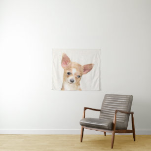 Chihuahua Painting - Cute Original Dog Art Tapestry