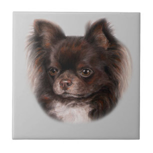 Chihuahua Painting Tile