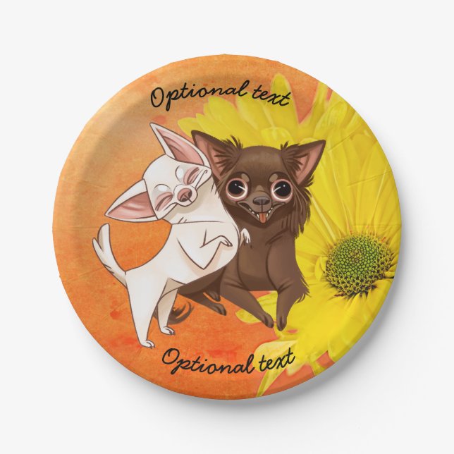 Chihuahua Paper Party Plates (Front)