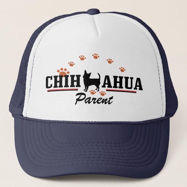 Chihuahua Parent W/Paws Cap / Trucker Hat (Front)