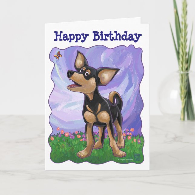 Chihuahua Party Centre Card (Front)