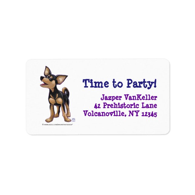 Chihuahua Party Centre Label (Front)