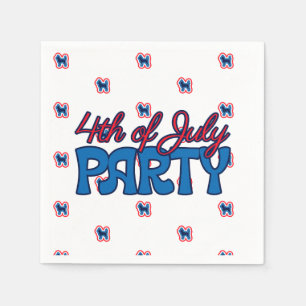 Chihuahua Patriotic Red White And Blue 4th Of July Napkin