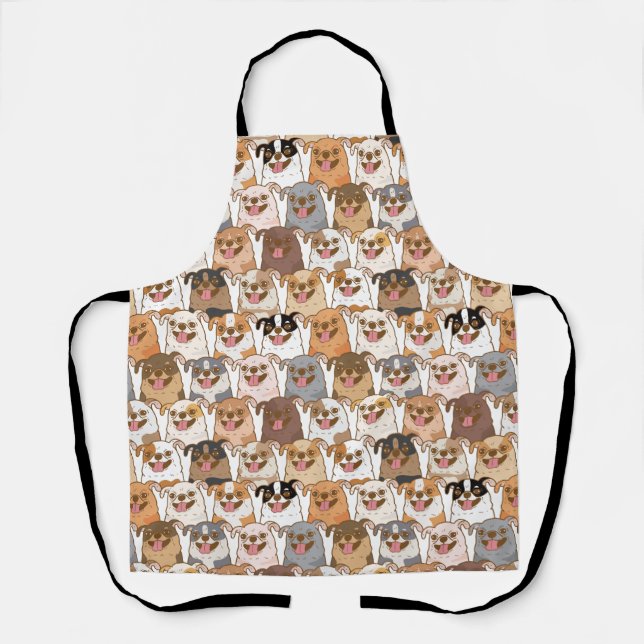 Chihuahua Pattern Apron (Front)
