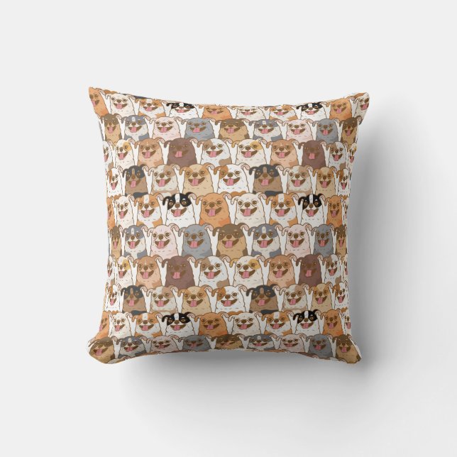 Chihuahua Pattern Cushion (Front)