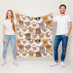 Chihuahua Pattern Fleece Blanket