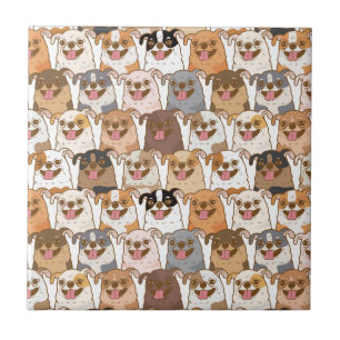 Chihuahua Pattern Napkins Tile