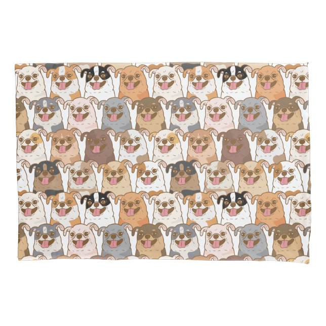 Chihuahua Pattern Pillowcase (Front)