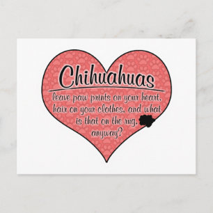 Chihuahua Paw Prints Dog Humour Postcard
