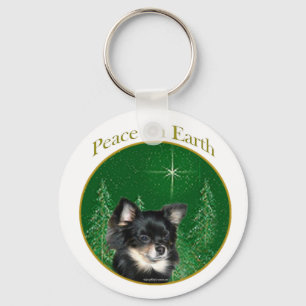 Chihuahua Peace Key Ring