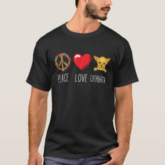 Chihuahua Peace Love Chi Dog Lover Chihuahua Lover T-Shirt