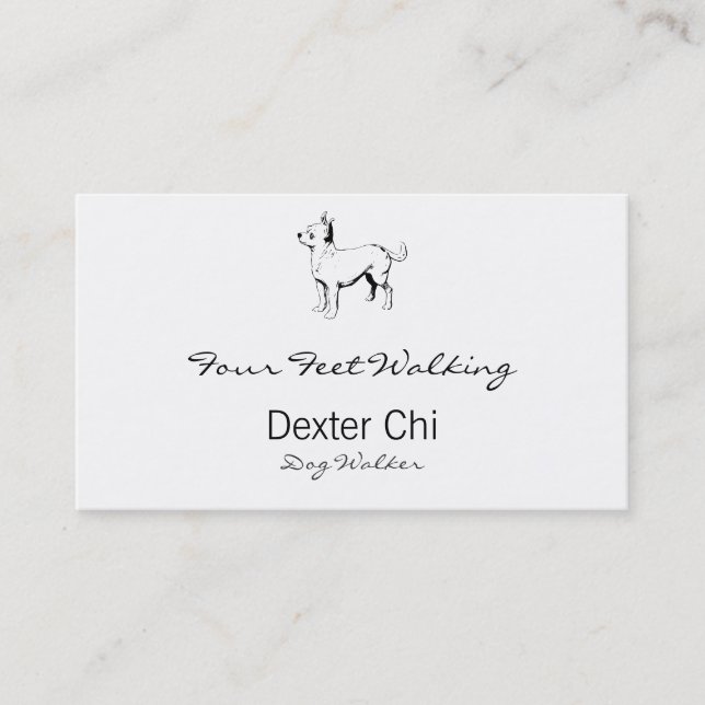 Chihuahua Pet Dog Business Card (Front)