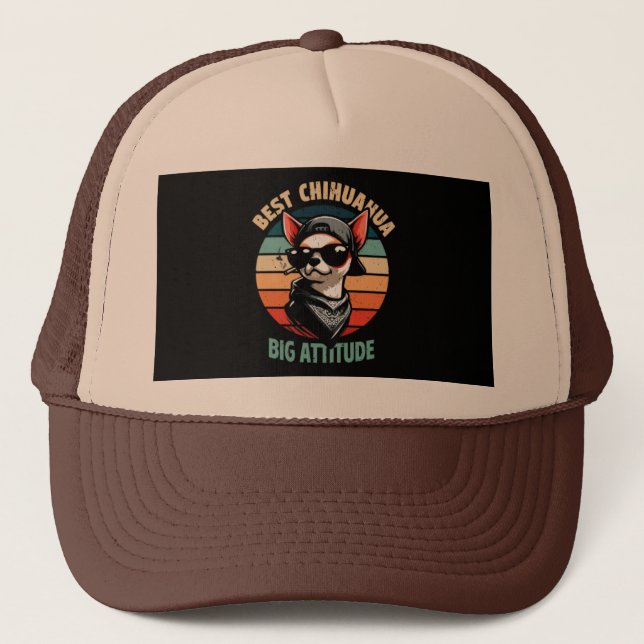 chihuahua pet dog retro vintage trucker hat (Front)