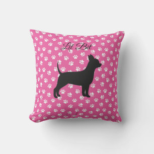 Chihuahua Pillow Customised Pink Silhouette