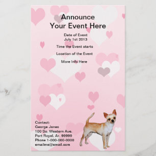 Chihuahua Pink & White Hearts Flyer