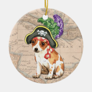 Chihuahua Pirate Ceramic Tree Decoration