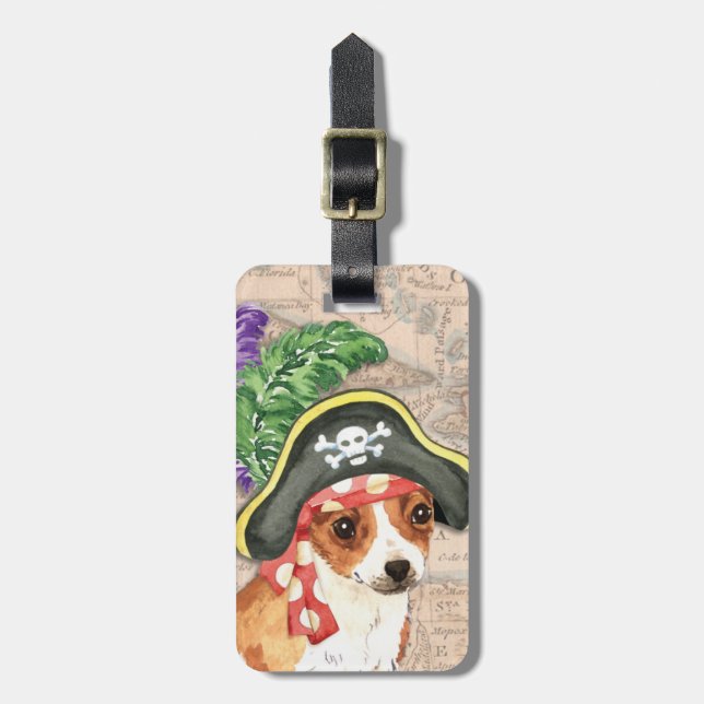 Chihuahua Pirate Luggage Tag (Front Vertical)