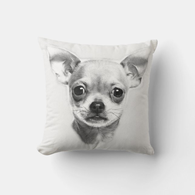 Chihuahua Polyester Throw Pillow, Throw Pillow (Front)