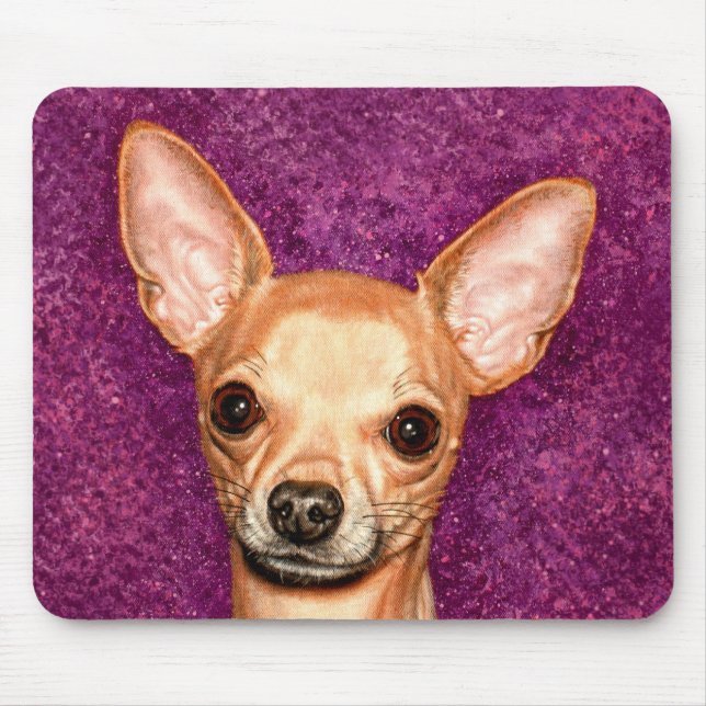 Chihuahua Portrait Mouse Mat (Front)