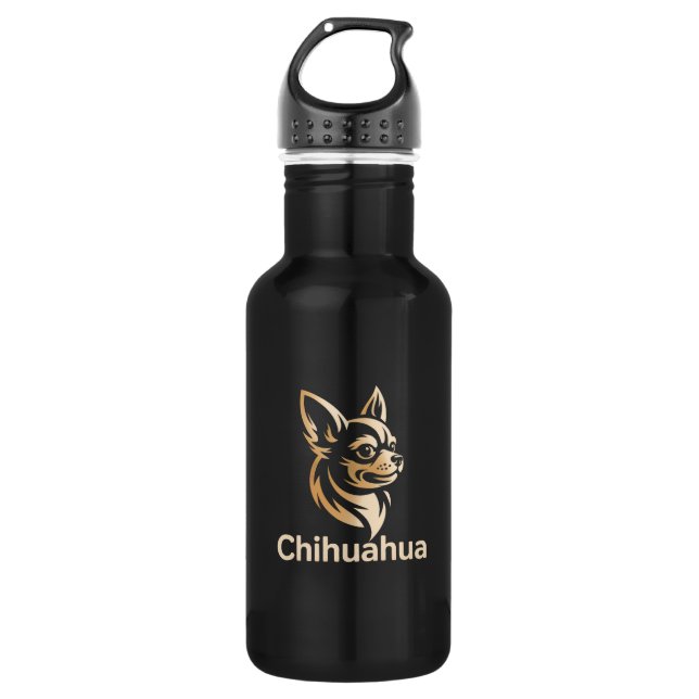Chihuahua Premium Gold Design 532 Ml Water Bottle (Front)