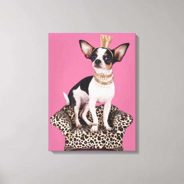 Chihuahua Princess Canvas Print (Front)