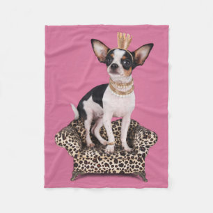 Chihuahua Princess Fleece Blanket