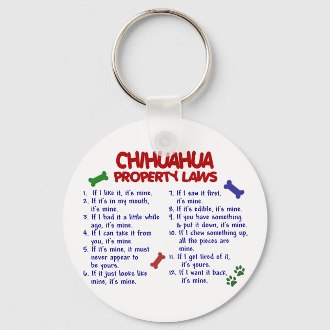 CHIHUAHUA Property Laws 2 Key Ring (Front)