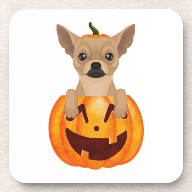 Chihuahua Pumpkin    Coaster (Front)