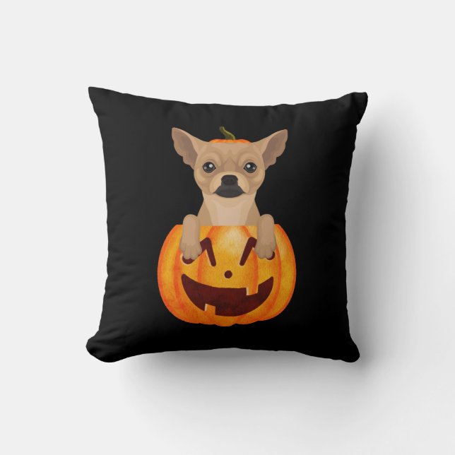 Chihuahua Pumpkin    Cushion (Front)