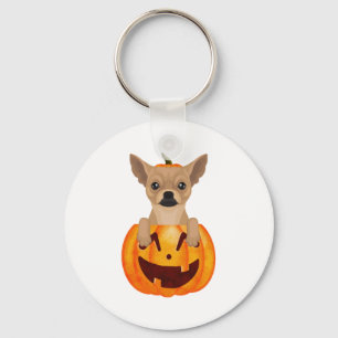 Chihuahua Pumpkin    Key Ring