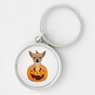 Chihuahua Pumpkin    Key Ring
