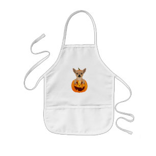 Chihuahua Pumpkin Kids Apron