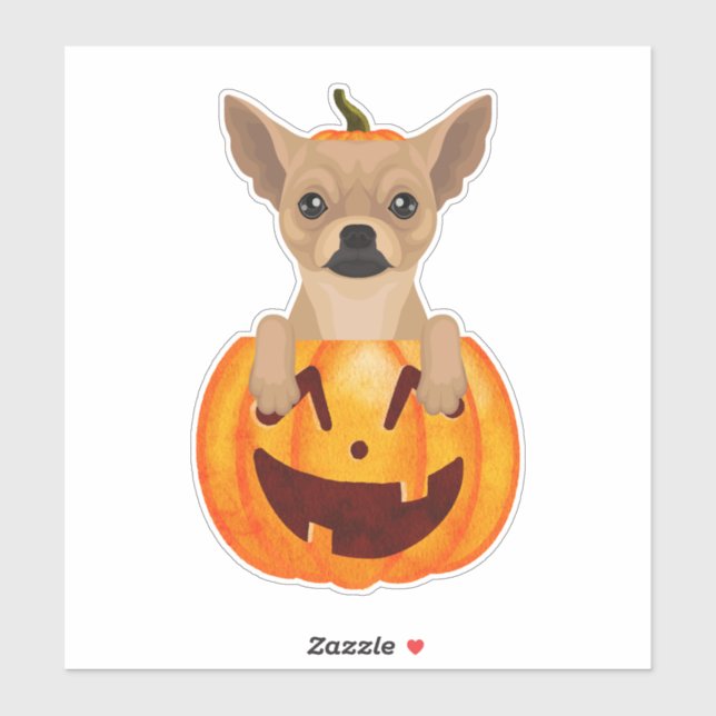 Chihuahua Pumpkin  Sticker (Sheet)