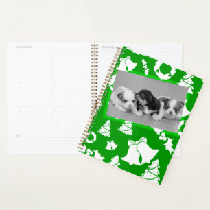 Chihuahua Puppies Dog Christmas Tree Bells Planner