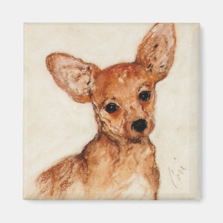 Chihuahua Puppy Dog Art Magnet