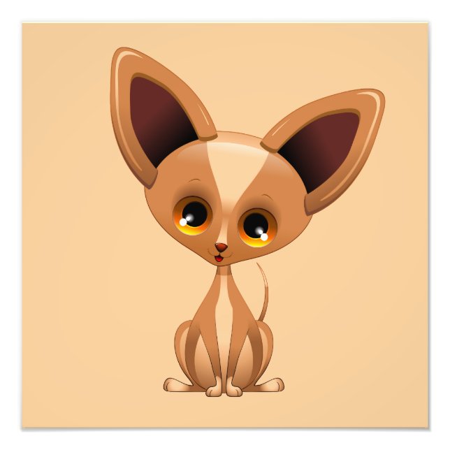 Chihuahua Puppy Dog Cartoon Poster (Front)