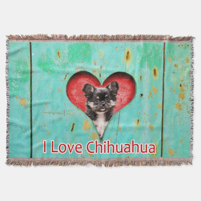 Chihuahua Puppy Dog Love Blanket (Front)