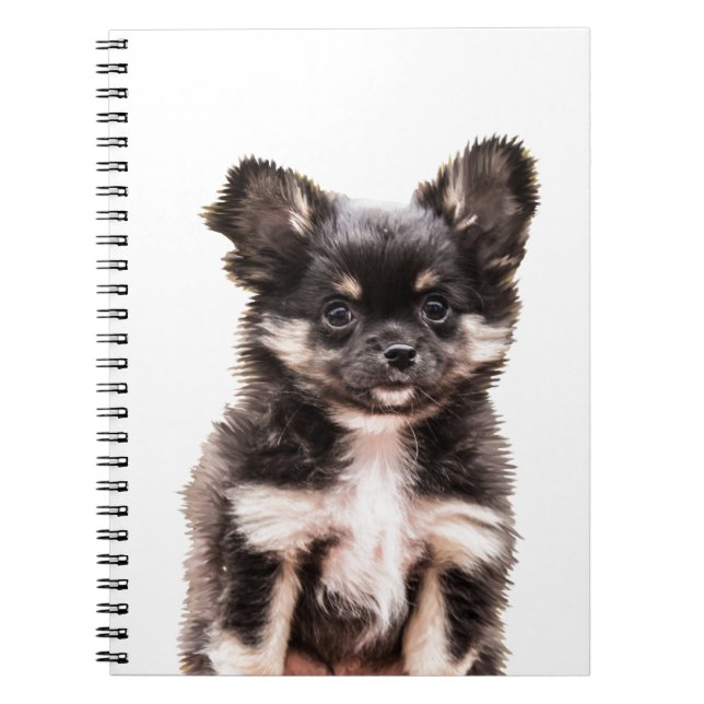 Chihuahua Puppy Dog Notebook (Front)