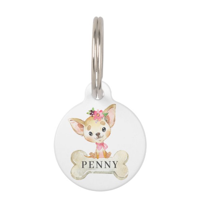 Chihuahua Puppy Dog Pet Tag (Front)