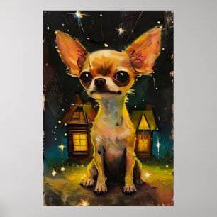Chihuahua Puppy in a Cosy Home Poster