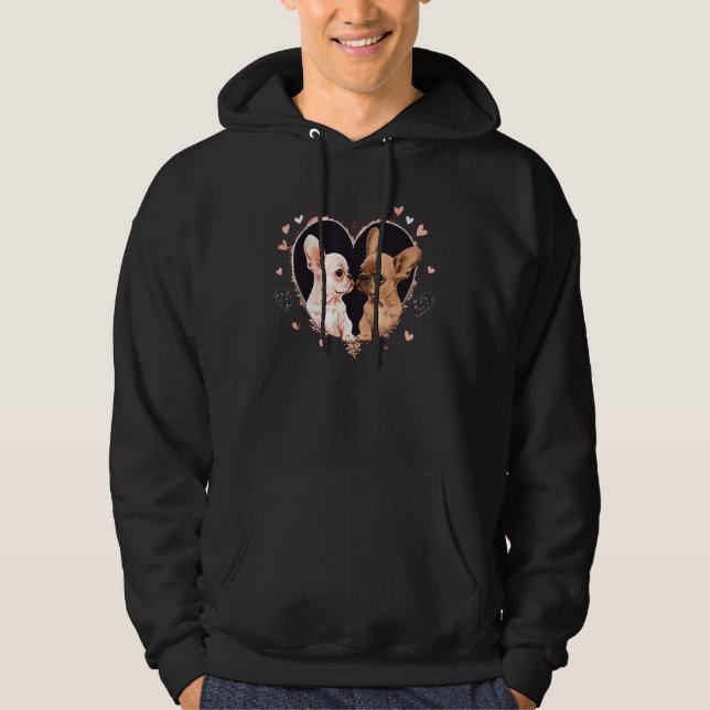 Chihuahua Puppys  Cute Dogs Little Love Heart 5 Hoodie (Front)
