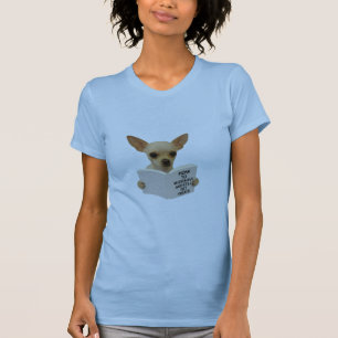 Chihuahua reading how to misbehave T-Shirt