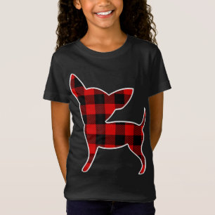 Chihuahua Red Buffalo Plaid Dog Pup Matching PJ Fa T-Shirt