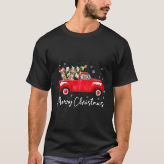 Chihuahua Red Truck Santa Hat Dog Gift Xmas For Ch T-Shirt