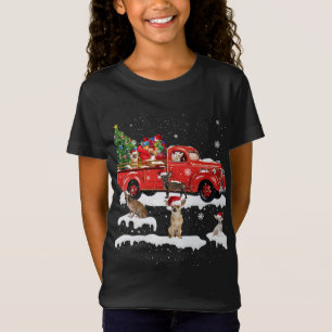 Chihuahua Riding Red Truck Merry Christmas X-mas U T-Shirt